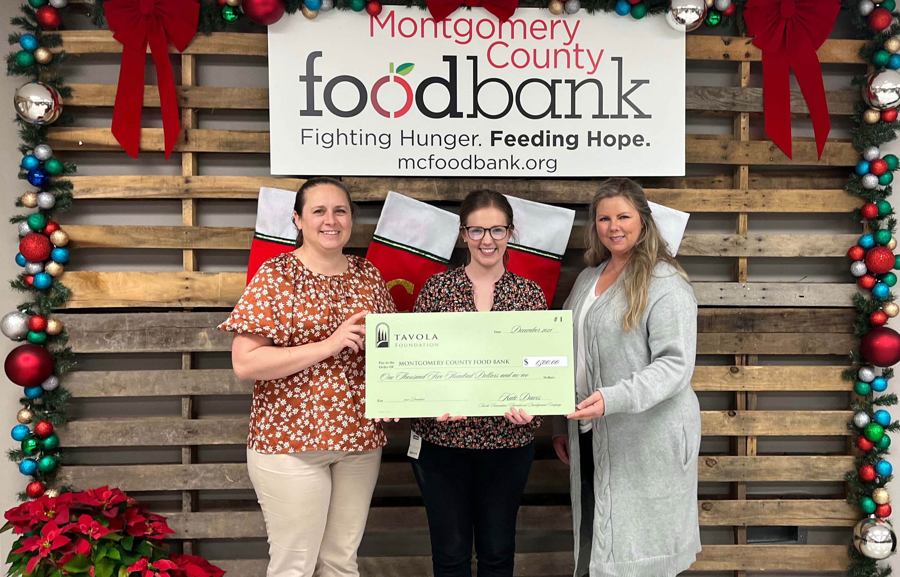 Tavola Foundation Makes $1,500 Donation to Montgomery County Food Bank