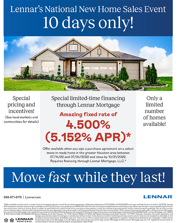 Lennar's National New Home Sales Event